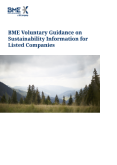 BME Voluntary Guidance on sustainability information for listed companies