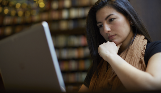 woman with laptop