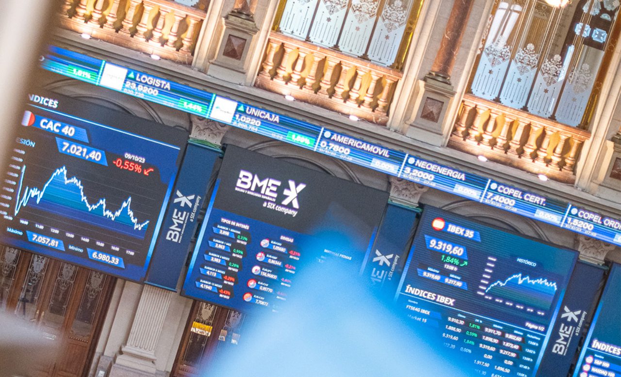 Pantallas Ibex Bolsa de Madrid 