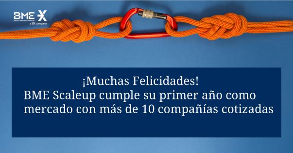 En sus primeros 12 meses, 11 compañías han apostado por cotizar en BME Scaleup beneficiándose de las ventajas de transparencia que aporta ser una emisora cotizada, pero con requisitos de incorporación simplificados y ajustados al perfil de este tipo de compañías.