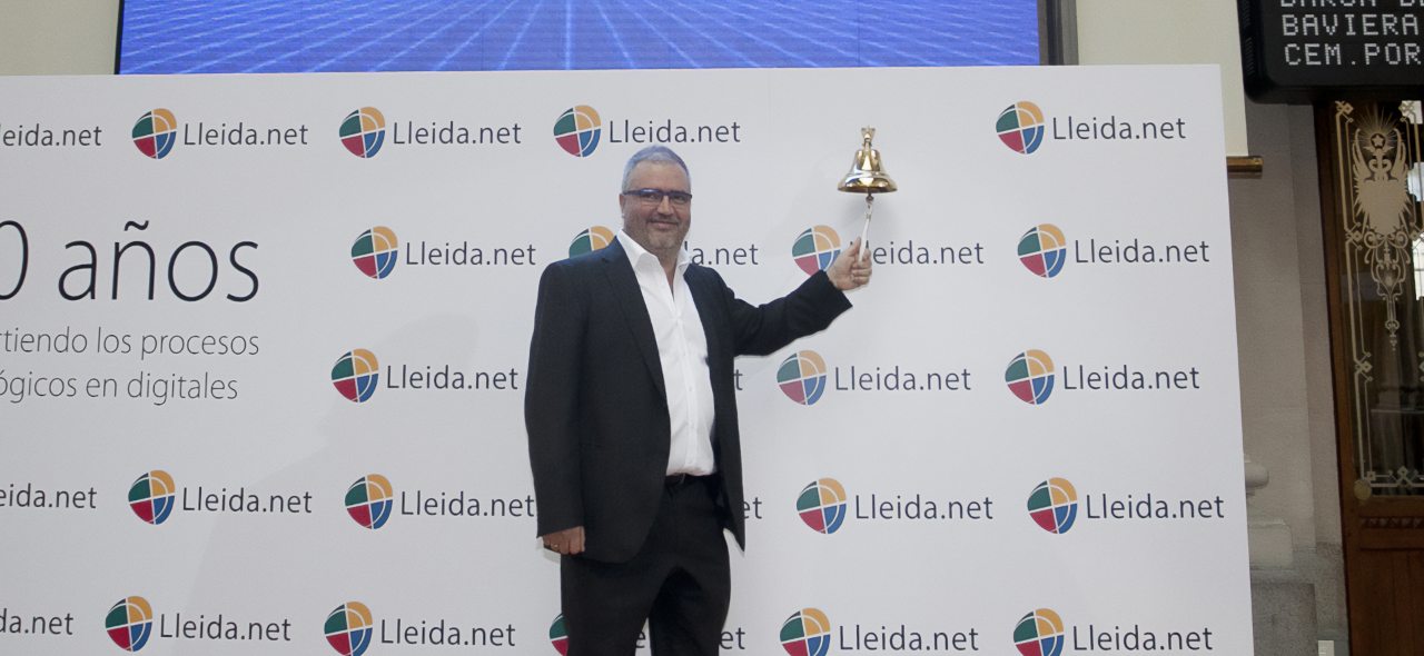 Lleida.net en su toque de campana con BME Growth hace 10 años